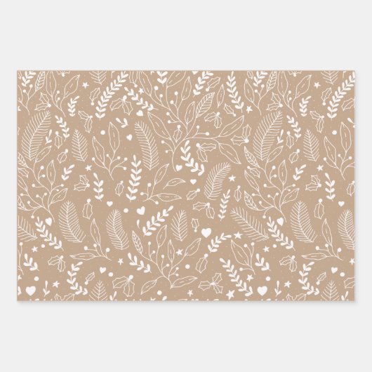 Set für das Wrapping von Urlaubspapieren mit 3 Blä Geschenkpapier Set (Vorderseite 2)