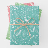 Set für das Wrapping von Urlaubspapieren mit 3 Blä Geschenkpapier Set (Beispiel)