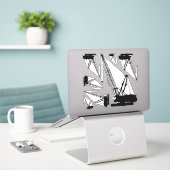 Set für den Aufkleber des Krans (Laptop auf Schreibtisch)