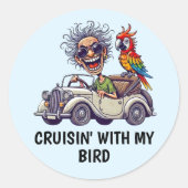 Set für den Autofahrer Runder Aufkleber (Vorderseite)