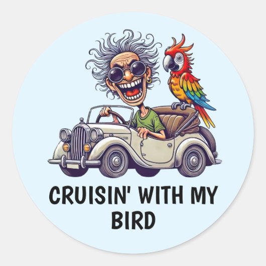 Set für den Autofahrer Runder Aufkleber (Vorderseite)