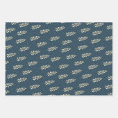 Set für den blauen Winter in Aquarellfarben: 3 Geschenkpapier Set (Vorderseite 3)