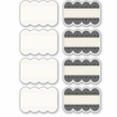Set für die Etikettierung von Schwarzweiß-Spitzen Aufkleber (Vorderseite)