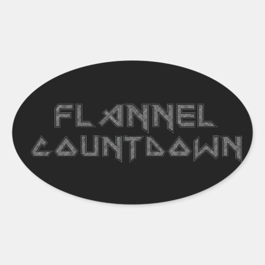 Set für die FlankenCountdown-Sticker Ovaler Aufkleber (Vorderseite)