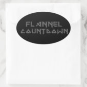 Set für die FlankenCountdown-Sticker Ovaler Aufkleber (Tasche)