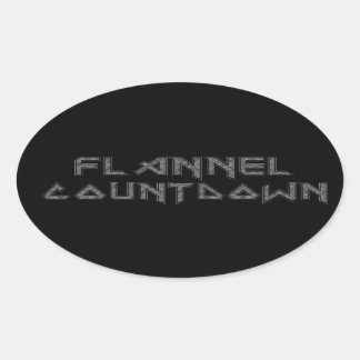 Set für die FlankenCountdown-Sticker Ovaler Aufkleber