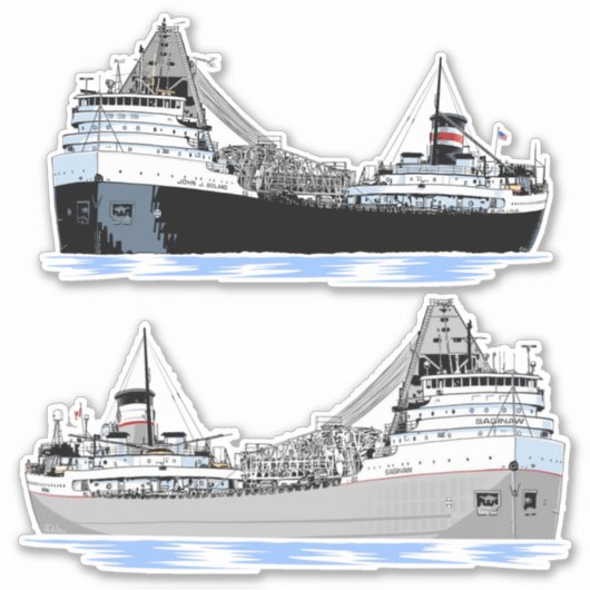 Set für die Geschichte von Boland und Saginaw Aufkleber (Vorderseite)