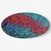 Set für die Herz-Papierplatte 19 cm Pappteller (Schrägansicht)