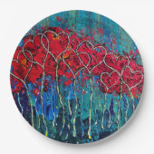 Set für die Herz-Papierplatte 19 cm Pappteller (Vorderseite)