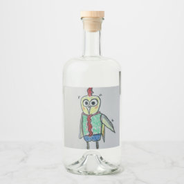 Set für die Kennzeichnung von Hühnernahrung und -g Alkoholflaschenetikett