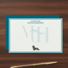 Set für die personalisierte Dackel Briefpapier