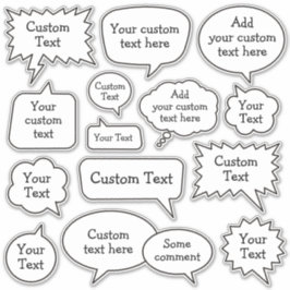 Set für die Sprechblase Aufkleber