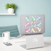 Set für die stechend Tropfaufkleber Aufkleber (Laptop auf Schreibtisch)