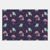 Set für Drachen- und Einhornverpackungspapier (3 B Geschenkpapier Set (Vorderseite 3)