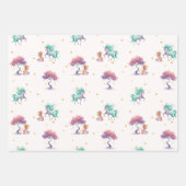 Set für Drachen- und Einhornverpackungspapier (3 B Geschenkpapier Set (Vorderseite 2)