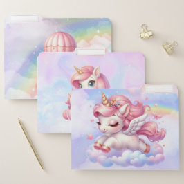 Set für Einfarben und Rainbows für Dateiordner Papiermappe