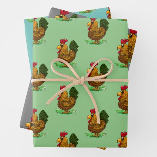 Set für Einwickelpapier, 3 Stile, Geschenkpapier Set (Beispiel)