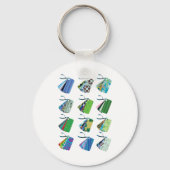 Set für farbenfrohe Muster Schlüsselanhänger (Vorderseite)