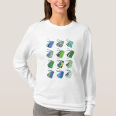 Set für farbenfrohe Muster T-Shirt (Vorderseite)