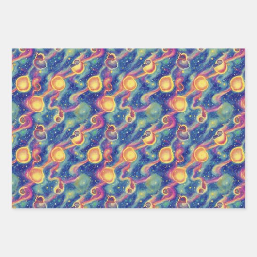 Set für Flachpapier 3.WIERD & STRANGE Geschenkpapier Set (Vorderseite)