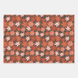 Set für Flachpapier für den Winter-Blumenwaschpapi Geschenkpapier Set