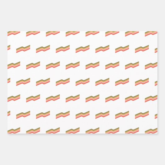 Set für Flachpapier, Retro-Blume Geschenkpapier Set (Vorderseite 2)