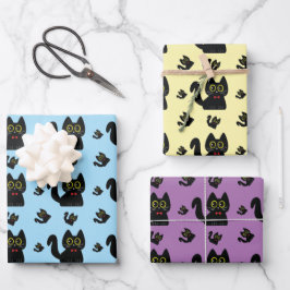 Set für Flachpapier von Noir Cat Wrapping Geschenkpapier Set