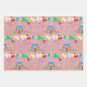 Set für Geburtstagsverpackungen Geschenkpapier Set (Vorderseite)