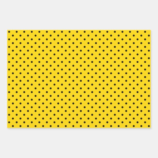 Set für gelbe/schwarze Muster Geschenkpapier Set (Vorderseite 2)