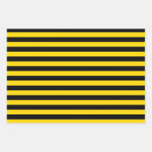 Set für gelbe/schwarze Muster Geschenkpapier Set (Vorderseite)