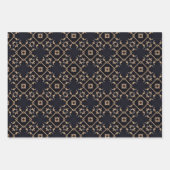 Set für geometrische Umreifungspapiere für Navy un Geschenkpapier Set (Vorderseite 2)