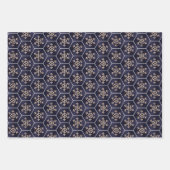 Set für geometrische Umreifungspapiere für Navy un Geschenkpapier Set (Vorderseite)