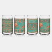 Set für geometrisches Muster aus Javelinas im Südw Dosenglas (Rechts)