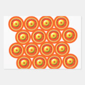 Set für Geschenke - Konzentrische Kreise in Muster Geschenkpapier Set (Vorderseite 3)