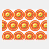 Set für Geschenke - Konzentrische Kreise in Muster Geschenkpapier Set (Vorderseite 2)