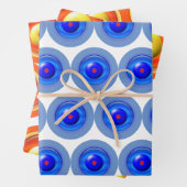 Set für Geschenke - Konzentrische Kreise in Muster Geschenkpapier Set (Beispiel)