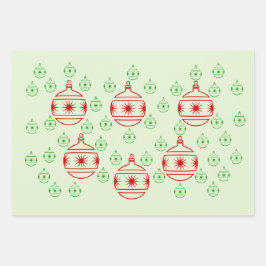 Set für Geschenke - Rundbaumschmuck Geschenkpapier Set