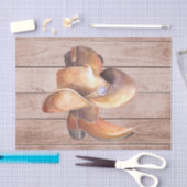 Set für Gewebepapier (2) Länderjunge auf Holz Seidenpapier (Handwerk)