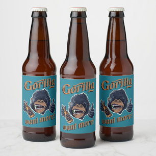 Set für Gorilla Biere Lebensmittel und Getränke Bierflaschenetikett