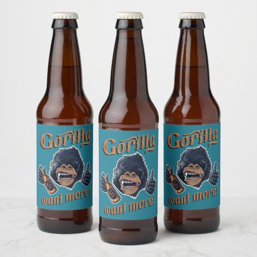Set für Gorilla Biere Lebensmittel und Getränke Bierflaschenetikett (Flaschen)