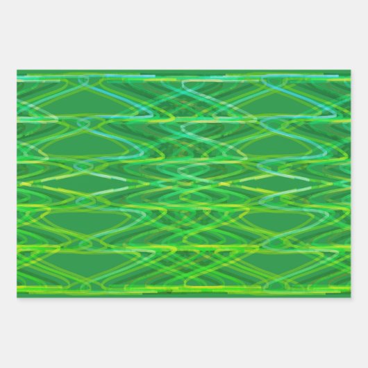 Set für grüne Überdeckungspapiere Geschenkpapier Set (Vorderseite 3)