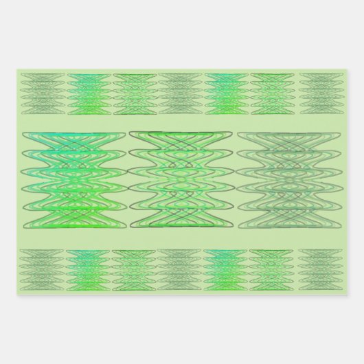 Set für grüne Überdeckungspapiere Geschenkpapier Set (Vorderseite 2)