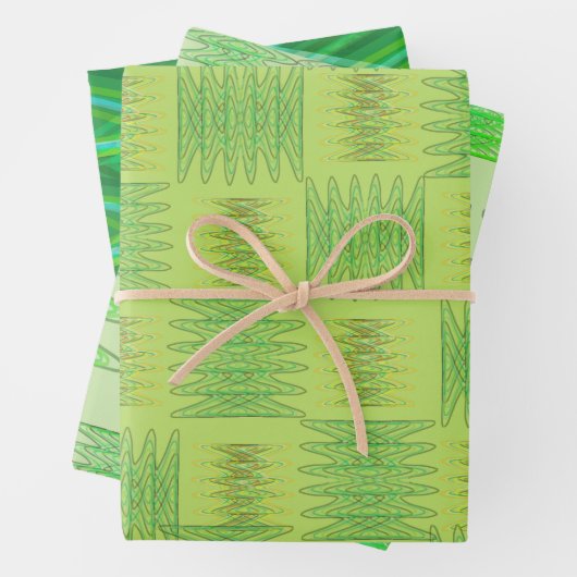 Set für grüne Überdeckungspapiere Geschenkpapier Set (Beispiel)