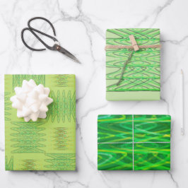 Set für grüne Überdeckungspapiere Geschenkpapier Set