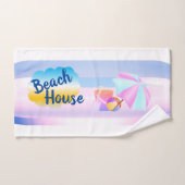 Set für Handtuch in Blau und Rosa (Handtuch)