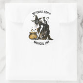 Set für Hexen- und Katzenaufkleber Runder Aufkleber (Tasche)