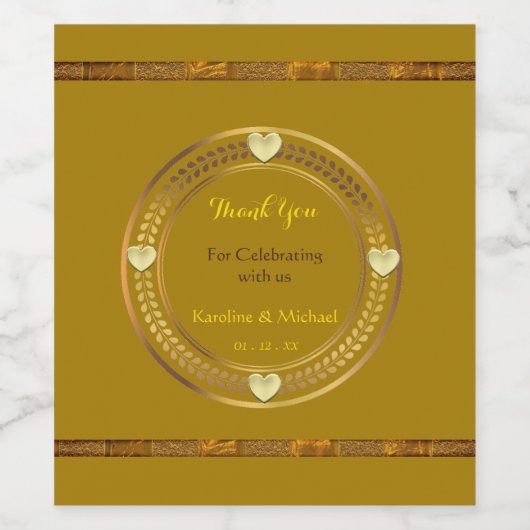 Set für Hochzeitsfeiern für Getränke Liquor Weinetikett (Einzelnes Label)