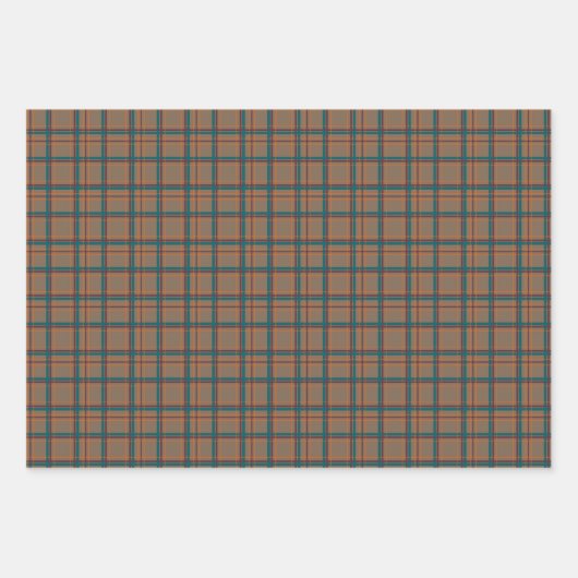 Set für Kariertes Wrackpapier für Herbst Geschenkpapier Set (Vorderseite 3)