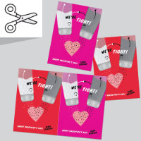 Set für kutbare Salz & Pfeffer Valentinstag-Karte