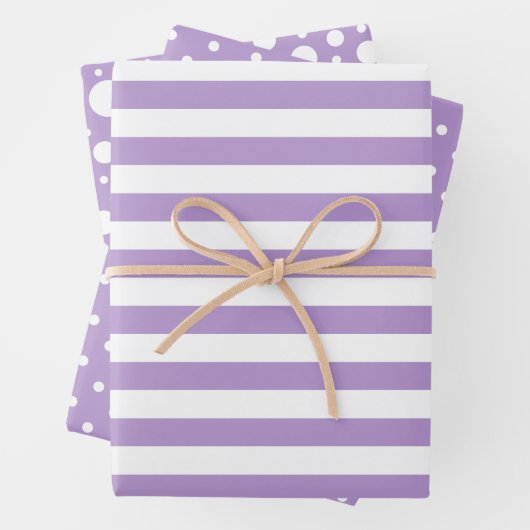 Set für Lavendelmuster Geschenkpapier Set (Beispiel)